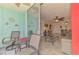 Living room and patio featuring comfortable outdoor seating at 519 Albee Farm Rd # 212, Venice, FL 34285