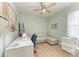 Bright office with hardwood floors and a sewing/craft space at 5307 65Th E Ter, Ellenton, FL 34222
