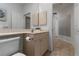 Functional bathroom featuring a vanity with storage and a toilet at 5401 Oak Grove Ct, Sarasota, FL 34233