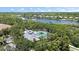 Aerial view of the community pool with riverfront views of the intercoastal waterway at 5508 Whitehead St, Bradenton, FL 34203