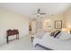 This bedroom features neutral decor, ensuite bath access, and a calming atmosphere at 5508 Whitehead St, Bradenton, FL 34203