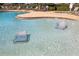 Lounge chairs sit in the pool for sunbathers along a ledge at 6923 Grand Estuary Trl # 101, Bradenton, FL 34212