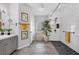 Bathroom boasts double sinks, modern lighting, and a luxurious walk-in shower at 6929 Stetson Street Cir, Sarasota, FL 34243