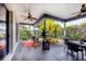 Screened patio perfect for enjoying outdoor living and serene backyard views at 6929 Stetson Street Cir, Sarasota, FL 34243