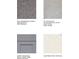 Selection of interior finish materials featuring flooring, cabinets and quartz countertops at 8701 Daybreak St, Sarasota, FL 34241