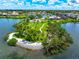 Aerial view of the waterfront community park at 1484 Seafarer Dr, Osprey, FL 34229