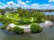 Beautiful aerial view of the waterfront community park at 1484 Seafarer Dr, Osprey, FL 34229