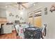 Cozy dining area adjacent to the kitchen with a workstation and access to the patio at 20 Idle Sands Dr, Venice, FL 34293