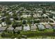 Aerial view of the community showcasing homes with pools and lovely landscaping at 4733 Spring Meadow Ln, Sarasota, FL 34233