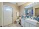 Bathroom with a single sink and walk-in shower at 4915 Bookelia Cir, Bradenton, FL 34203