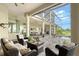 The outdoor patio features a seating area, an outdoor kitchen, a screened enclosure, and a pool at 520 Rye Ne Rd, Bradenton, FL 34212