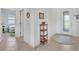 Bright foyer featuring tiled floors and views into the living spaces at 6507 Clairborne Ln, Bradenton, FL 34211