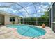 The screened pool and patio provide privacy and relaxation at 7464 Ridge Rd, Sarasota, FL 34238