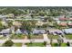 Residential neighborhood with tree-lined streets and well-maintained homes, viewed from above at 1400 62Nd S Pl, St Petersburg, FL 33705