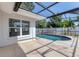 View of backyard featuring a pool with a screen enclosure at 1400 62Nd S Pl, St Petersburg, FL 33705