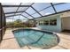 Backyard swimming pool with screen enclosure at 1400 62Nd S Pl, St Petersburg, FL 33705