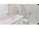 Sleek bathroom featuring a frameless glass shower and modern vanity at 15813 San Lazzaro Ave, Bradenton, FL 34211