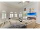 Inviting living room with coffered ceiling and plentiful natural light at 20207 71St E Ave, Bradenton, FL 34211