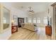 Cozy living room with ceiling fan and elegant architectural details at 20207 71St E Ave, Bradenton, FL 34211