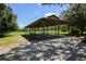 A shaded picnic pavilion with picnic tables and a grassy field at 20207 71St E Ave, Bradenton, FL 34211