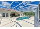 The covered pool area with spa provides a serene retreat and has convenient access to outdoor seating and entertaining spaces at 20207 71St E Ave, Bradenton, FL 34211