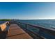 Picturesque wooden dock extending into calm waters, offering a serene spot for relaxation and recreation at 2511 Lantana Ln, Palmetto, FL 34221