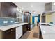 Well-equipped kitchen featuring updated cabinets, modern backsplash, and sleek countertops at 2866 E Rainbow Cir, Sarasota, FL 34231