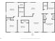 Floorplan displaying bedrooms, kitchen, bathrooms, closets, and living room at 3211 Deerfield Dr, Tampa, FL 33619