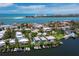 Coastal community with luxury waterfront homes, private docks, and stunning bay views from above at 3959 Somerset Dr # 5, Sarasota, FL 34242