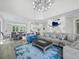 Open-concept home featuring an elegant living room and dining area with access to kitchen at 3959 Somerset Dr # 5, Sarasota, FL 34242