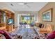 Relaxing living room with comfortable seating and sliding glass doors for easy access to outdoor space at 6908 Stoneywalk Ct, Bradenton, FL 34203