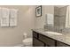Clean bathroom with neutral walls and granite countertops at 8417 Karpeal Dr # 4, Sarasota, FL 34238
