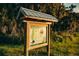 Detailed map and information board for Rothenbach Park, providing visitors with guidance and park highlights at 8924 Misty Creek Dr, Sarasota, FL 34241