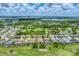 Beautiful aerial view of the community highlighting well-manicured lawns and sparkling pools at 9123 Raes Creek Pl, Palmetto, FL 34221