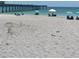 Sandy beach with Venice Fishing Pier in the background and ocean views at 1060 Cockrill St # 1060, Venice, FL 34285