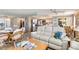 Bright, open-concept living room and kitchen combination with modern furnishings and lots of natural light at 1163 Nantucket Rd, Venice, FL 34293