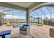 Beautiful screened-in pool and spa area offers a private oasis with serene lake views at 12564 Night View Dr, Sarasota, FL 34238