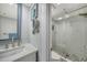 Bathroom featuring a single sink and a glass shower at 1740 Alderman St # 7, Sarasota, FL 34236