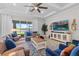 Inviting living room with water view, comfortable sofas, and ample natural light, creating a relaxing atmosphere at 3344 Anchor Bay Trl, Bradenton, FL 34211