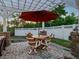 Covered patio area with outdoor dining set, ideal for entertaining at 355 Shore Dr, Ellenton, FL 34222
