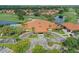 Aerial view of the clubhouse and golf course, showcasing the community's amenities at 4211 Caddie E Dr # 202, Bradenton, FL 34203