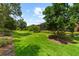 Lush backyard featuring a well-maintained lawn and mature landscaping at 5121 Serata Dr, Lakewood Ranch, FL 34211
