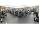 A fitness center featuring modern weight machines and equipment with mirrors and a dark floor at 5121 Serata Dr, Lakewood Ranch, FL 34211