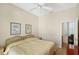 Comfortable bedroom with a view and neutral tones at 5839 Los Verdes Ct, Bradenton, FL 34210