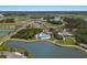 Aerial view of the community pool and clubhouse and many other community amenities at 8985 Royal River Cir, Parrish, FL 34219