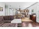 Spacious living area with modern furnishings that connects kitchen and dining spaces at 1107 22Nd E St, Palmetto, FL 34221