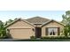 Charming single-story home with a two-car garage, neutral stucco facade and landscaped front yard at 12068 Mountain Island Trl, Parrish, FL 34219