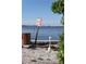 Beautiful waterside area featuring a local sign, a graceful crane, and lush greenery at 1207 65Th Nw St, Bradenton, FL 34209