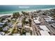 Aerial view of the house with beach access, landscaping, and neighborhood at 123 52Nd St # B, Bradenton Beach, FL 34217