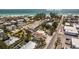 Aerial view of the home with a pool highlighting its location with beach access nearby at 123 52Nd St # B, Bradenton Beach, FL 34217